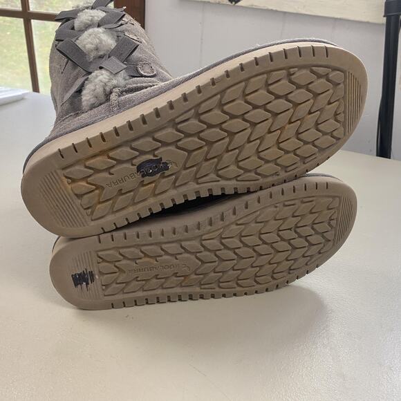 Koolaburra by UGG Boots Womens 7 Gray Suede Victoria Tall Bow 1015875 Sherpa - Picture 10 of 14